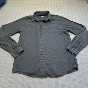 Patagonia Vjosa River Shirt Medium Organic Cotton Long Sleeve Grey Gorp Casual *